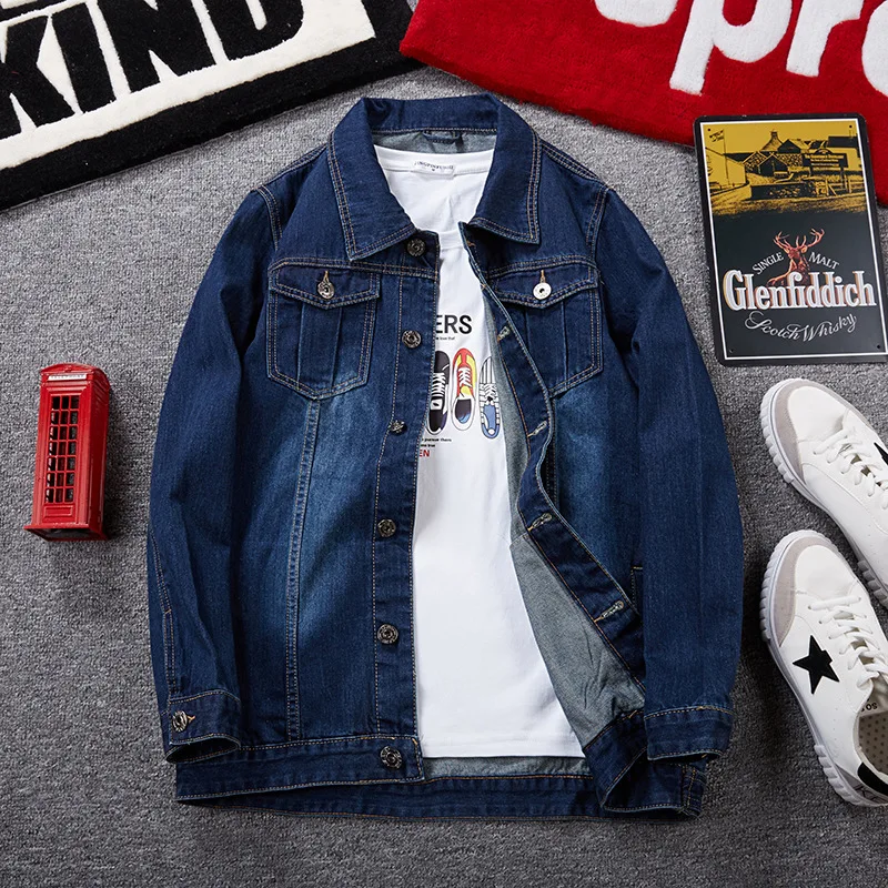 

150 кг, 7XL, 8XL, мужская рабочая одежда больших размеров, джинсовые рубашки, куртка большого размера в корейском стиле, свободное модное пальто с длинными рукавами для больших парней