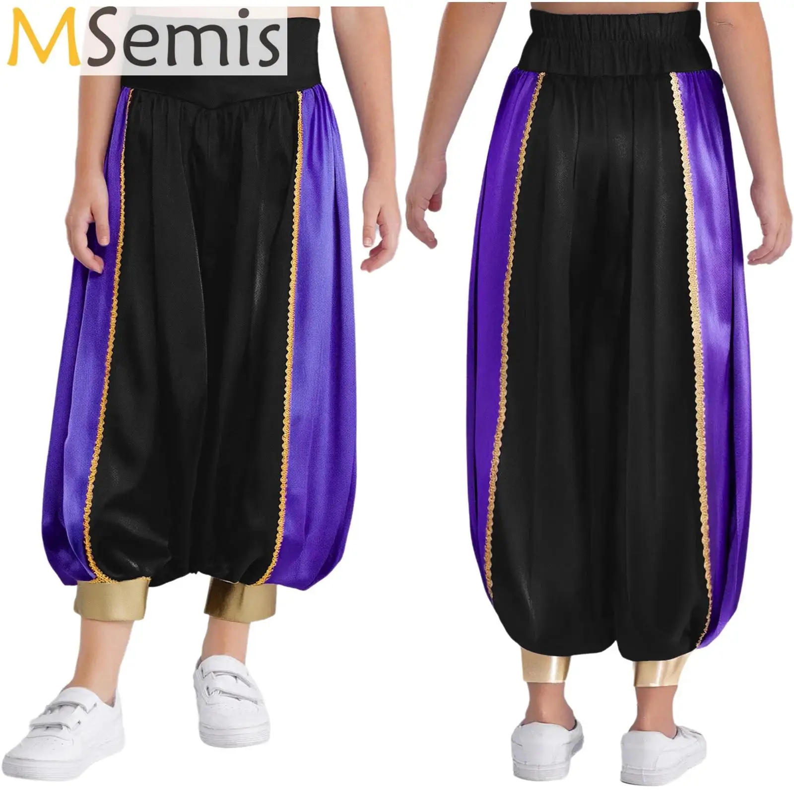 

Kids Halloween Arabian Belly Dance Tribal Harem Pants Bellydance Pants Egyptian Lantern Pants For Christmas Party Loose Trousers