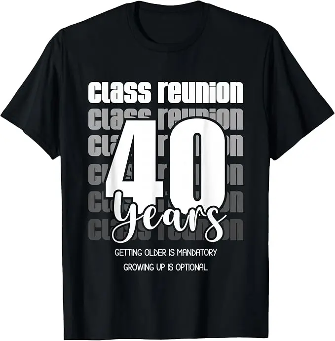 Klassentreffen 40 Jahre 40. Jubiläum Klassenkameraden Freunde T-Shirt Y2k Lustig Highschool College Treffen Party Geschenke T-Shirt Kleidung – Detail 12