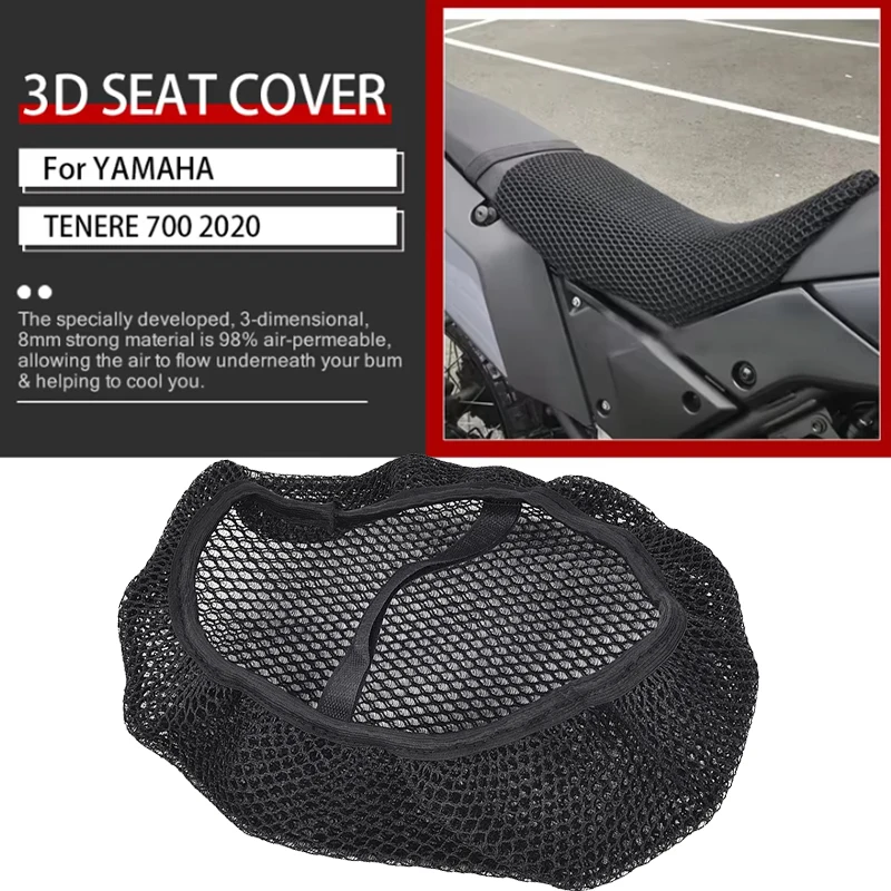 TENERE 700 3D Honeycomb Mesh Cushion Cover Cooling Seat Cover Motorcycle For YAMAHA TENERE700 Tenere 700 T7 T 700 2020