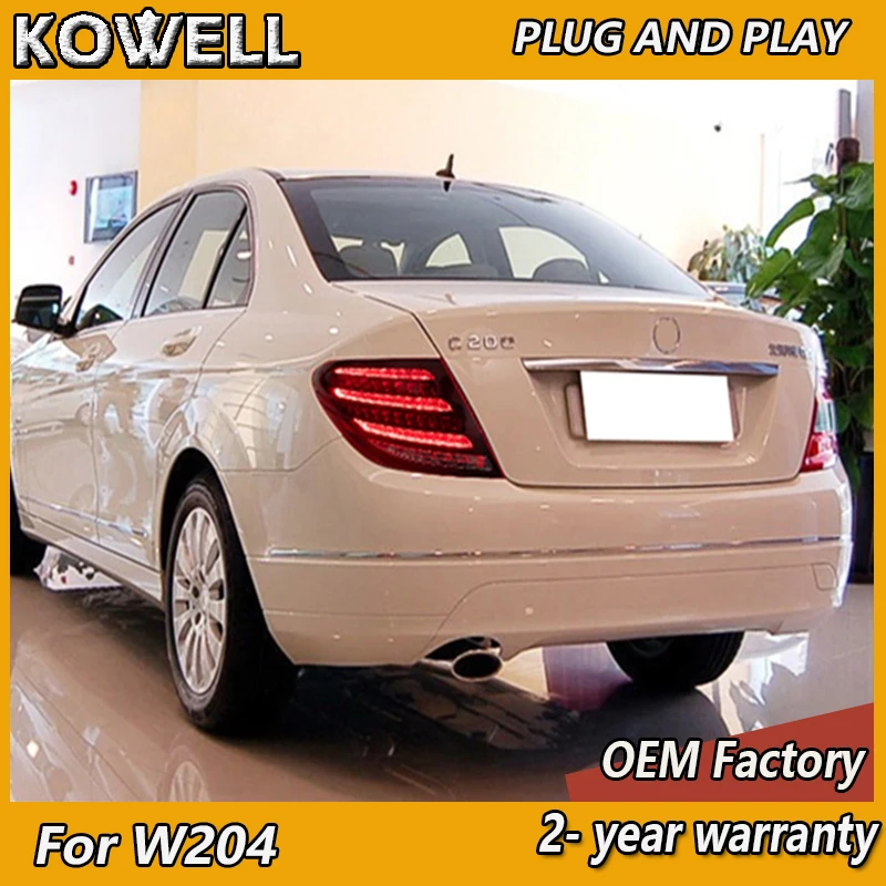 Car Styling for Mercedes Benz W204 Taillight 2007-2013 W204 Tail Lights DRL+Brake+Turn Signal+Reversing+Fog