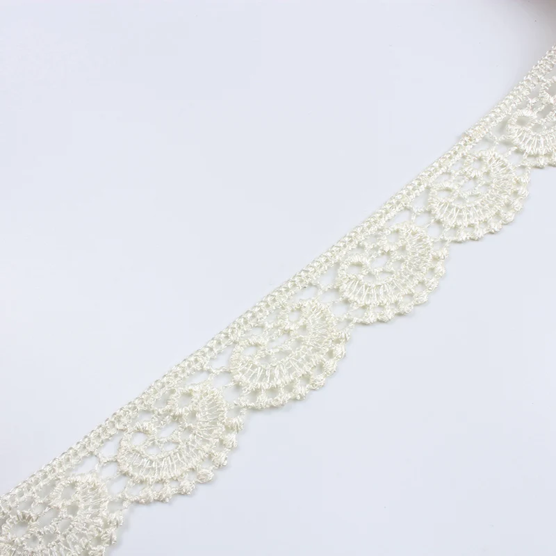 2/5Yards/Lot Quality Polyester Lace Ribbon Water Soluble Embroidered Lace Trims Hometexile Embellishment DIY Sewing Material