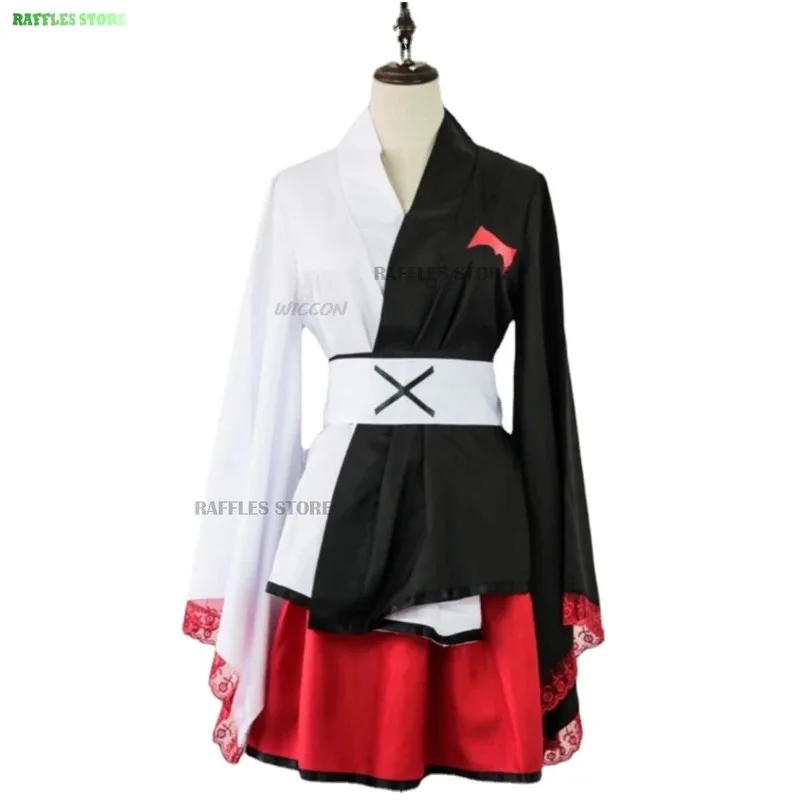 Anime Game Danganronpa: Trigger Happy Havoc Monokuma Cosplay Costume Wig Japanese Kimono Skirt Woman Sexy Kawaii Halloween Suit