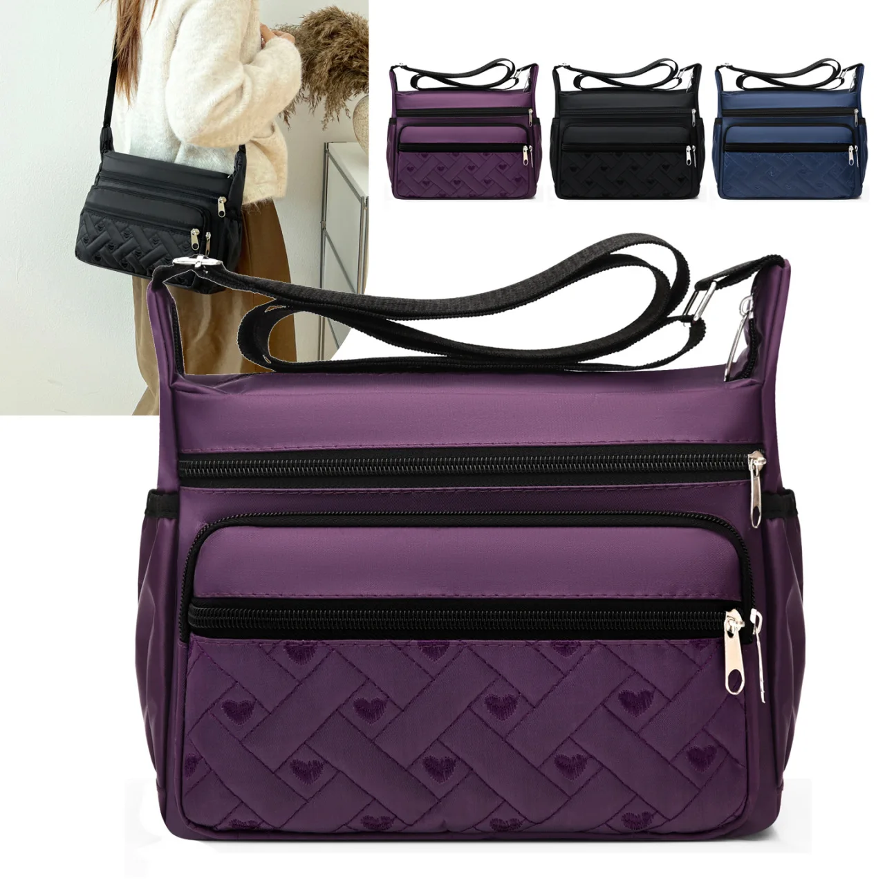 

Новая универсальная повседневная сумка через плечо из износостойкой ткани Оксфорд, модная и простая сумка-кроссбоди