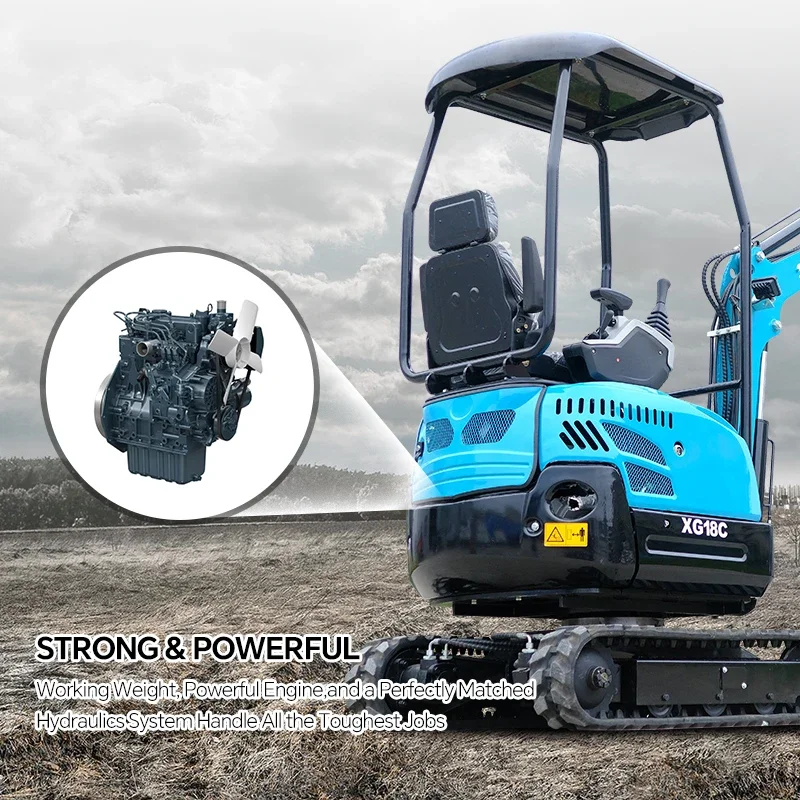 حار بيع حفارة صغيرة 1 طن 1.2 طن مخصص محرك كوبوتا 1.5 طن 1.8 طن حفارة مجنزرة EURO 5 EPA محرك حفارة