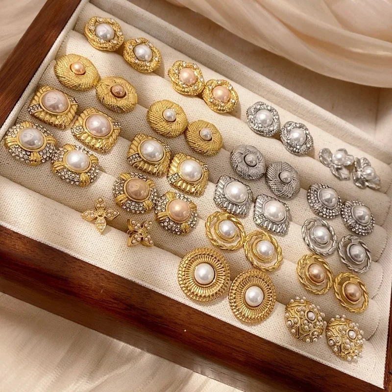 Gold Silver Sunburst Pearl Earring Jewelry Accessories, Women Create Earrings Necklaces Bracelets Daily Gift