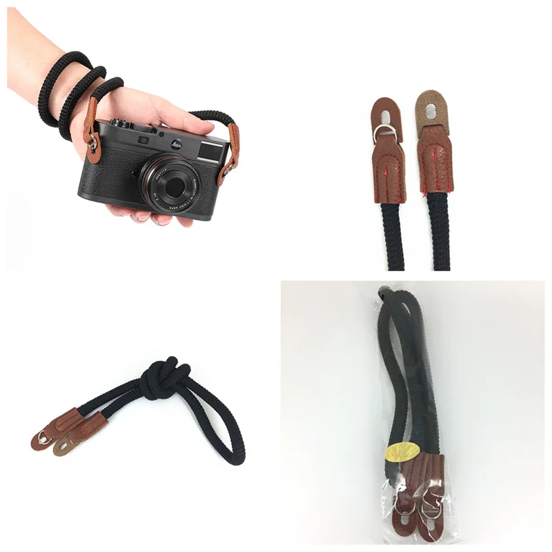 Плетеный хлопковый кожаный ремень на плечо и шею для Leica M Canon Nikon Fujifilm Pentax Olympus Sony беззеркальная пленка для камеры