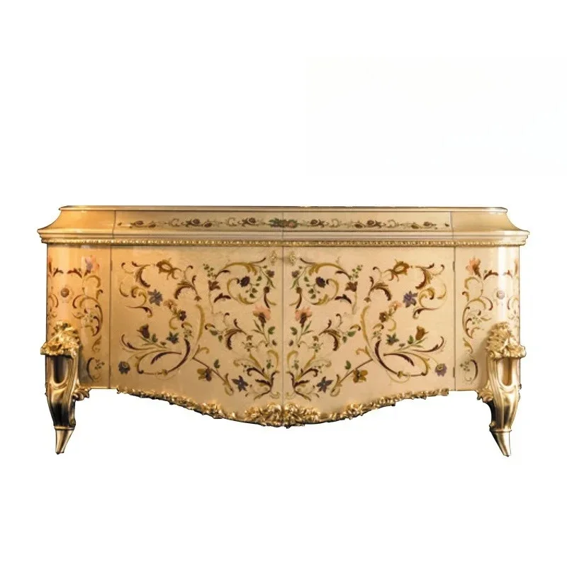 

Легкий роскошный европейский ресторанный шкафчик, паркет из цельного дерева, домашняя вилла, большая квартира, мода, элитный