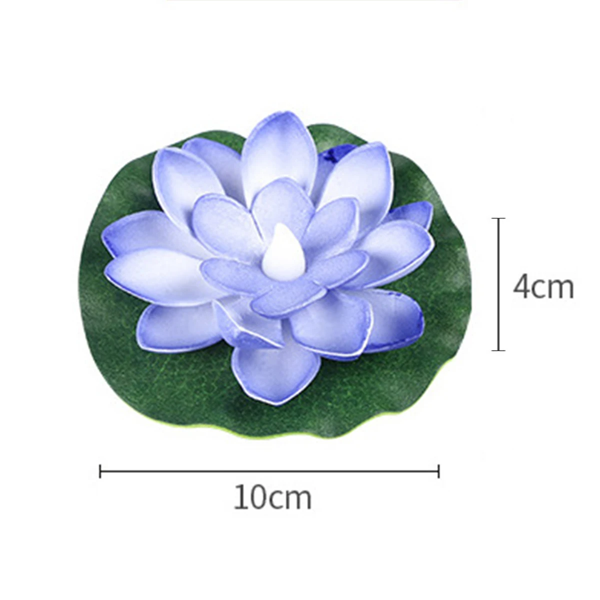 15 / 10cm Diwali Floating induction Lotus lumière artificielle LED blanc alimenté par batterie étang étang étanche lumière paysage extérieur nuit