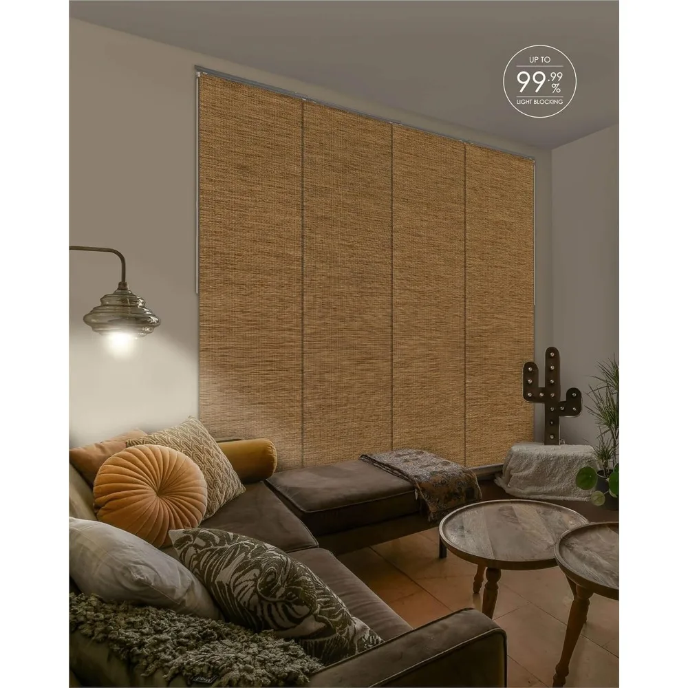 

99.99% blackout adjustable sliding vertical blinds 45.8"-86" width x 96 "height,retractable blinds,adjustable hot panel curtains