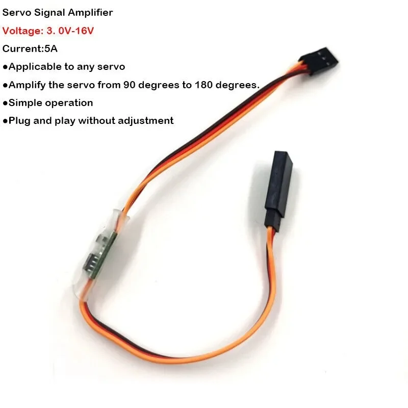 5/10PCS PWM/PPM Servo Signal Booster – Extends Servo Angle from 80° to 270° for RC Cars Drones & Robotics