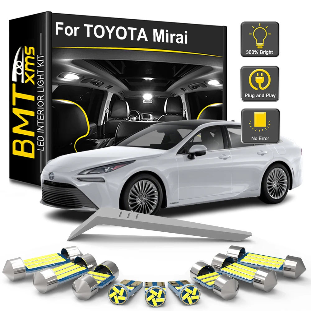 

BMTxms 3/6/13Pcs Canbus LED Interior Light Bulb Kit For Toyota Mirai 2014-2018 2019 2020 2021 Car Dome Trunk Reading Indoor Lamp