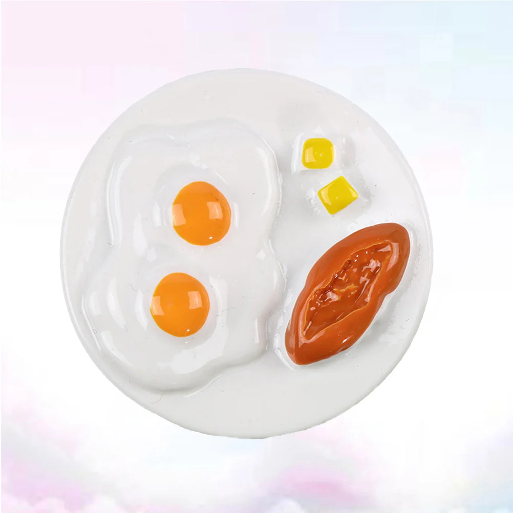 

Simulation Breakfast Eggs Resin Fridge Magnet for Kitchen Refrigerator Sticker Fake Fast Food Fridge Decal Memo Holder
