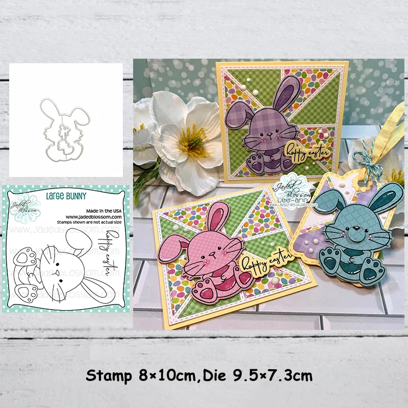 Jadedblossom Animal Flower Metal Cutting Dies Stencil and Stamp for DIY Scrapbooking Photo Album Decorative Embossing Paper Card