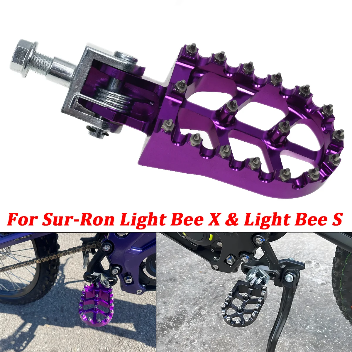 Electric Bike CNC Foot Pegs Rest Footpegs Foot Pegs Bracket For Sur-Ron Sur Ron Surron Light Bee X & S Electric Motocross Parts