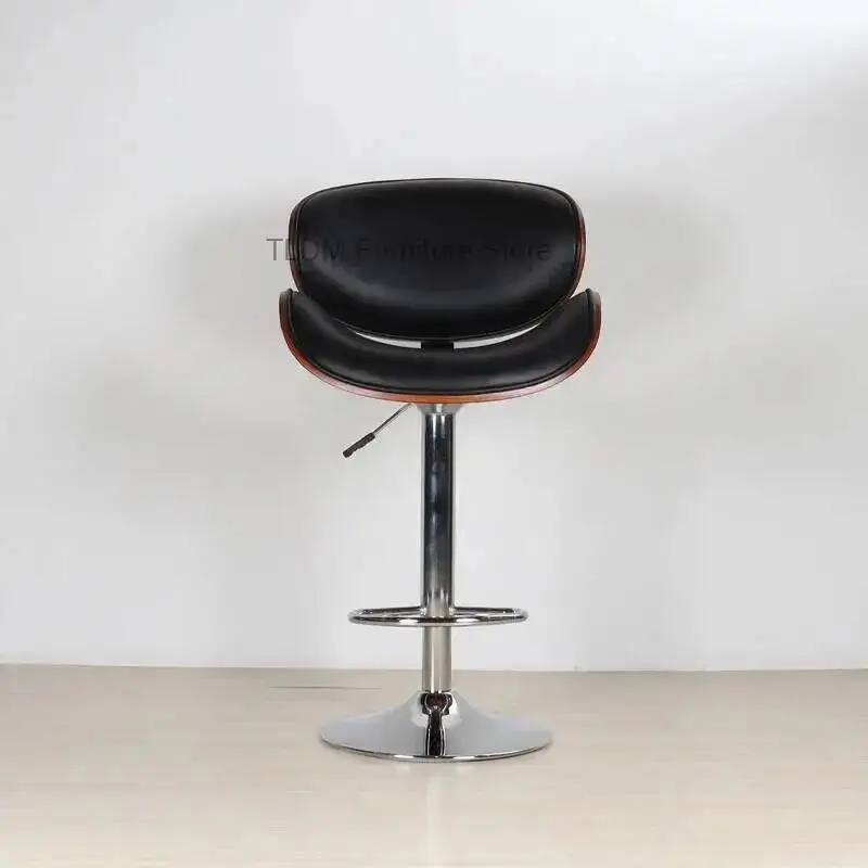Stool Chair Home Light Swivel High Liftable Island Luxury Table Bar Dining Chair Bar Front Desk Cashier Backrest High Chairs
