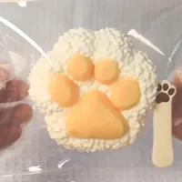 Kawaii Rice ball Cute Squishy Fidget Toy Cat Paw Silicone Small Cute Pink Cat Foot Pinching Pinching and Decompressing Toy