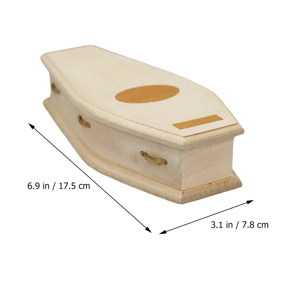 Mini Furniture Model Pet Coffin Ornament Delicate Decor Toy Halloween Party Fairy Decoration Wooden Sturdy Miniature