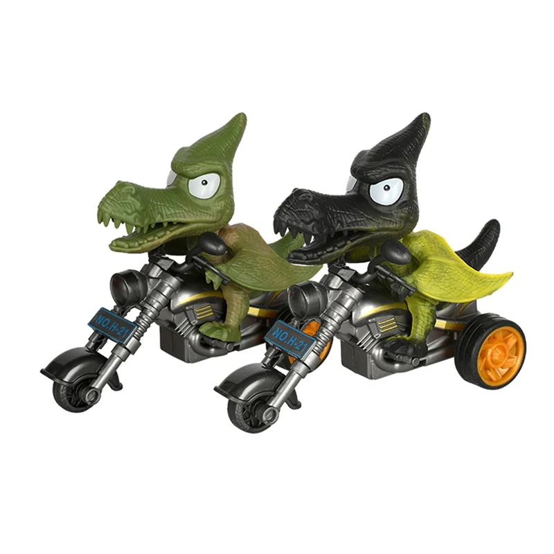 

A19Q-8PCS Friction Powered Inertia Animal Motorcycle Toy Vehicles Gifts For Kids Dinosaur Motorcycle Game Dino Toys
