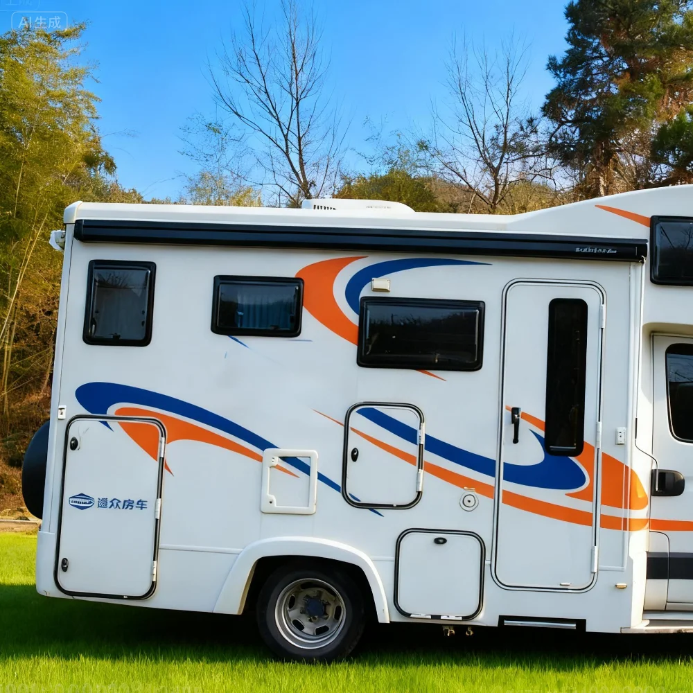 Waterproof Outdoor Aluminum Alloy RV Awning Shade For Caravan Motorhome Manual Control Durable Build 1 Year Warranty