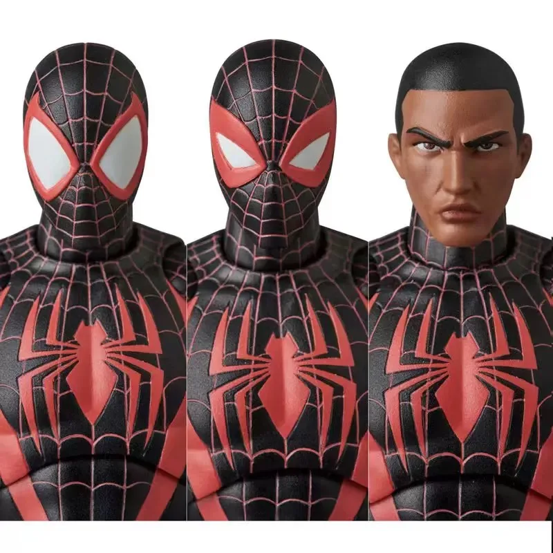 CT MAFEX No.092 Spider-Man Miles Morales Action Figure Ultimate Spiderman Figurine PVC Collection Comics Maf Miles Model Toys