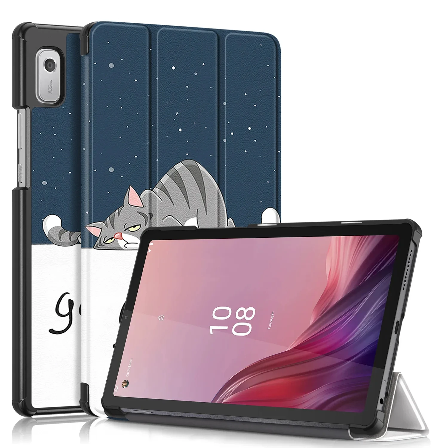 Stylish Tri-Folding PU Leather Flip Stand Cover for Tab M9 Tablet - Long-lasting Protection for Your 9 Inch 2023 Device