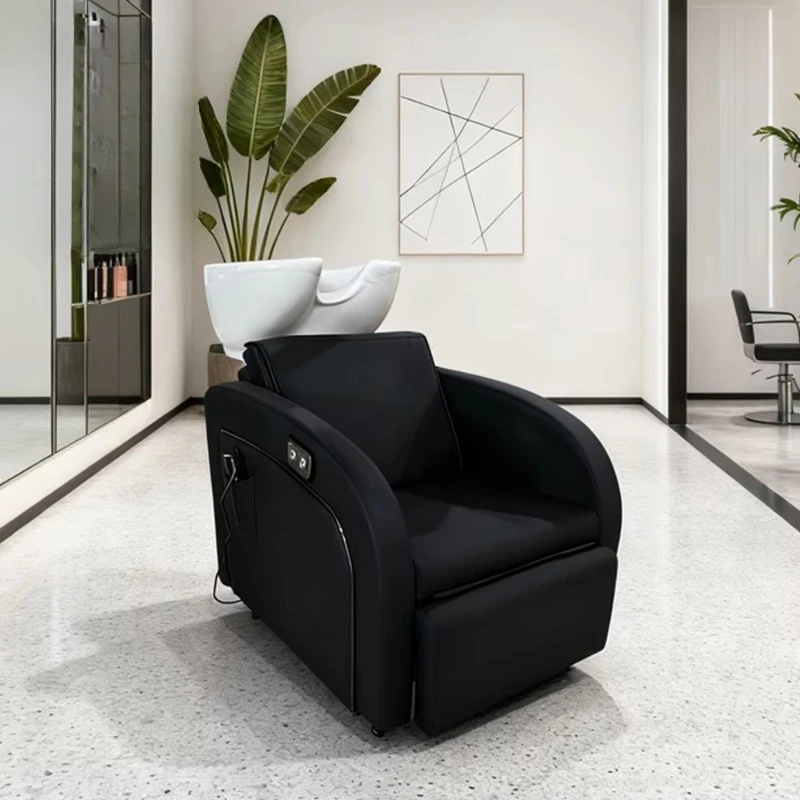 Furniture Backwash Laundry Chair Massage Shampoo Bowl Bed Chair with Electric Leg Holder