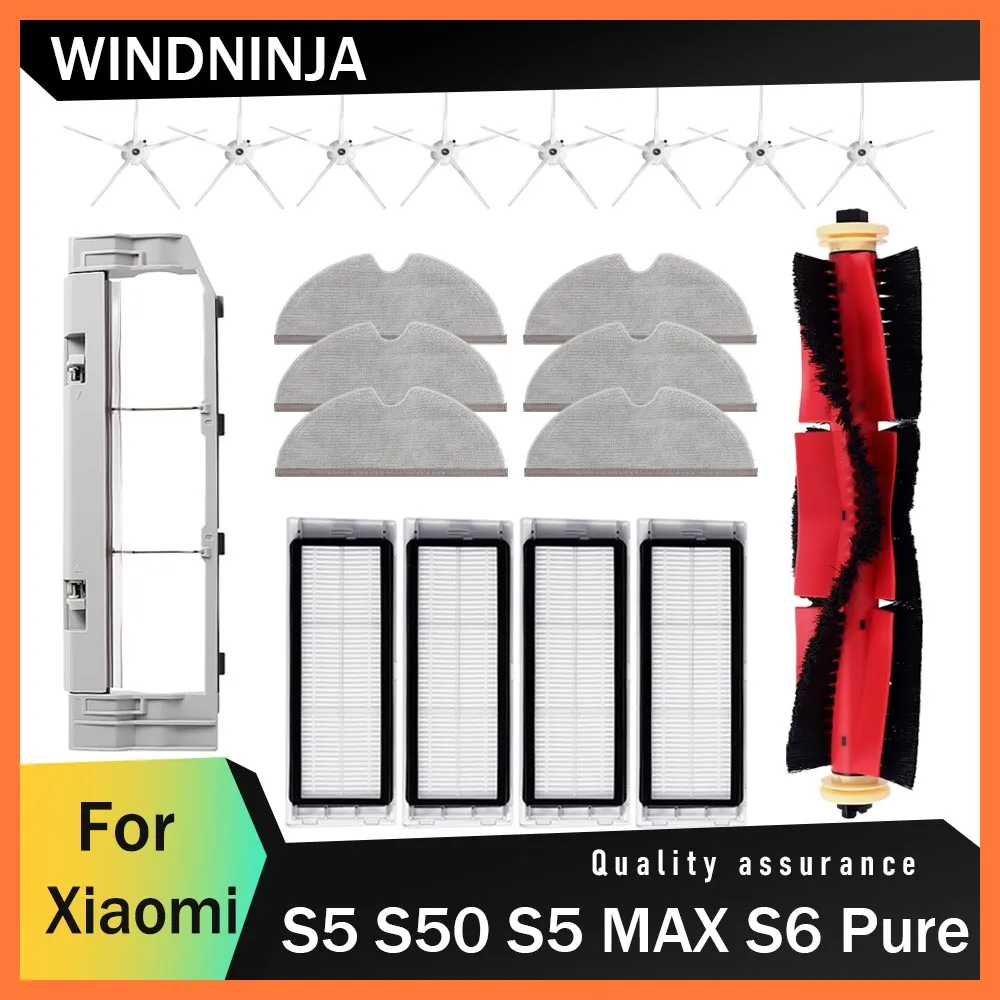 Hepa Filters Brush Mop Cloth for Xiaomi Roborock E5 S51 S52 S50 S55 S5 S6 S6 MaxV S6 Pure Vacuum Cleaner Household Cleaning Part