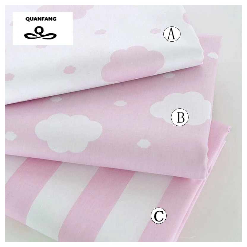 Printed Twill Cotton Fabric For Sewing Quilting Floral Tissue Baby Bed Sheets Sleepwear Children Dress Skirt Material 100X160cm