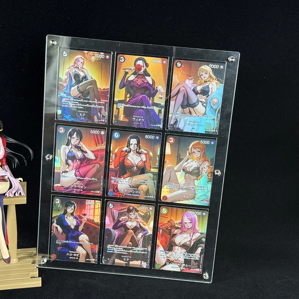 

Opcg 9Pcs/set New Anime Sexy Collection Card Nami Perona Boa Hancock Nefertari D Vivi Vinsmoke Reiju Refractive Flash Card Gifts