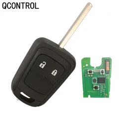 Qcontrol-2ボタンリモコンキー,Opel astra j 4 iv,insignia zafira c,mokka,vauxhall,chevrolet aveo cruze,malibu,hu100