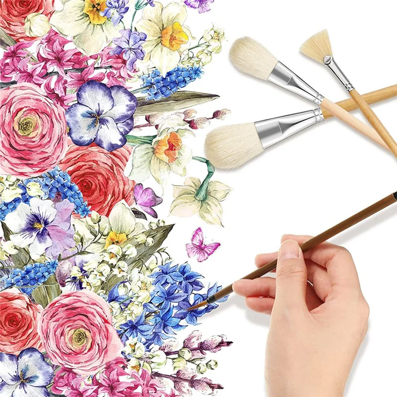 EDT-14 шт. Кисти различной формы Кисти для глазури Наборы акриловых красок для гончарных художников Взрослые Дети Студенты