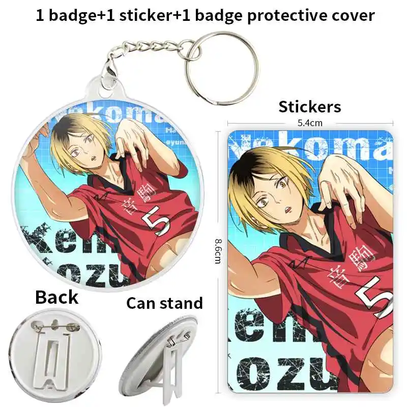 Anime Character Badge Broche, Kozume Kenma, Periféricos Âncora, Decoração de Jóias, Desenhos Animados Comemorativos, Personalizar, Fandom