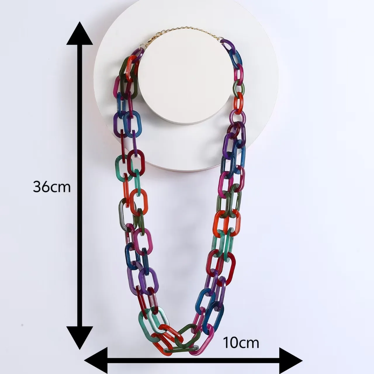 DIY accessories New fashion acrylic versatile sweater chain, retro female ethnic style high transparent gradual change atmospher