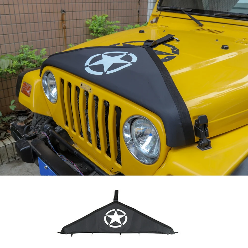 Engine Bonnet Cover for Jeep Wrangler TJ 1997-2006 Canvas Car Front Hood Bra Cover Protector