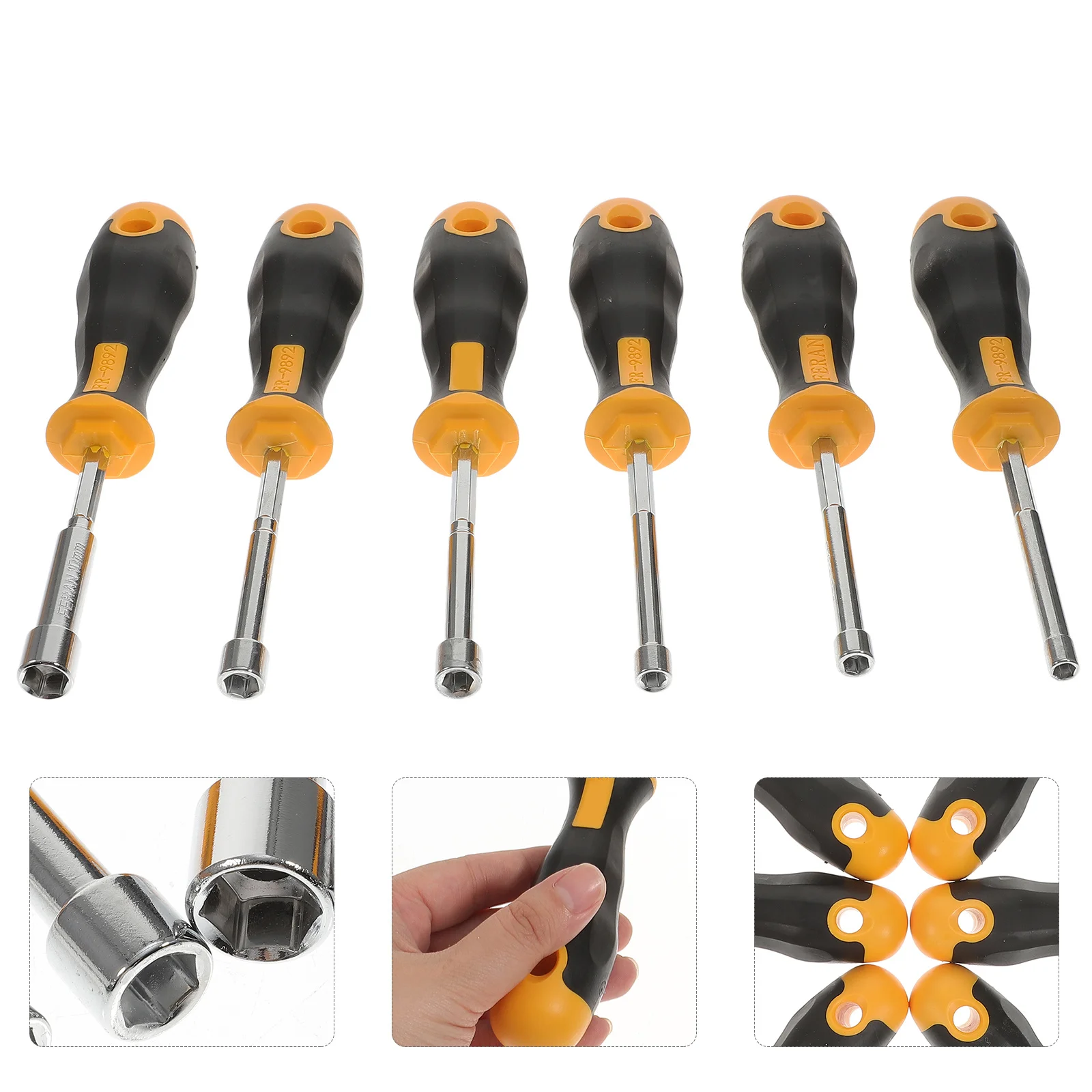 

6pcs Nut Driver Set 5.0/5.5/6.0/7.0/8.0/10Mm Hand Tool For Automotive Rc Car Repair Screwdriver Socket Driver Nut Key Bits