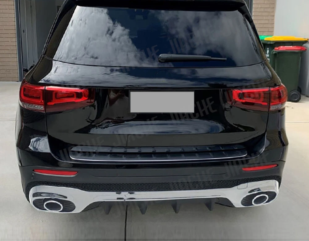 JIACHE ABS Rear Bumper Lip Diffuser For Mercedes Benz GLB X247 GLB180 200 GLB35 For AMG 2019+ Rear Lip Exhaust Tips