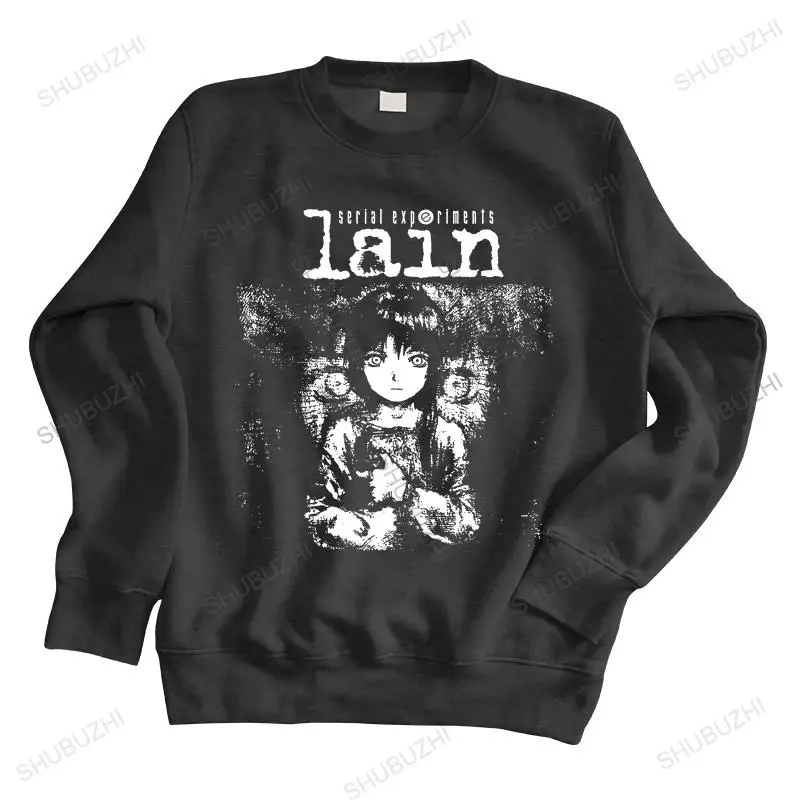 Men streetwear sweatshirt Serial Experiments Lain sweatshirt Men Cotton Harajuku Japan Manga Iwakura hoody warm hoody thin style