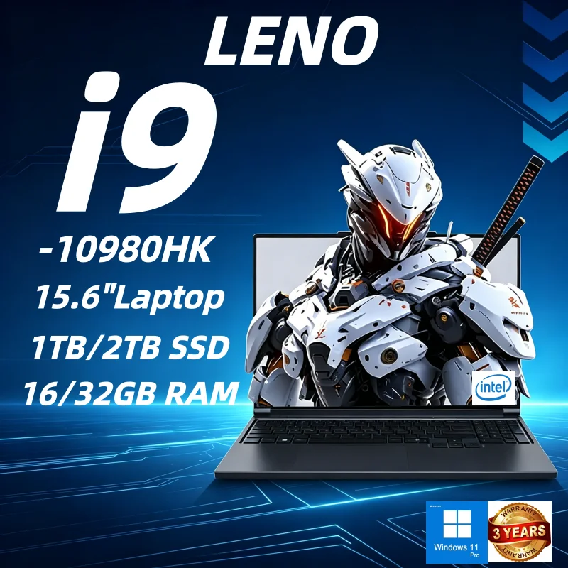2026 NEW LENO 15.6 Inch Portable Gaming Laptop Intel Core i9-10980HK 16GB RAM 1TB SSD Windows 11 Pro Notebook ComputerPortable