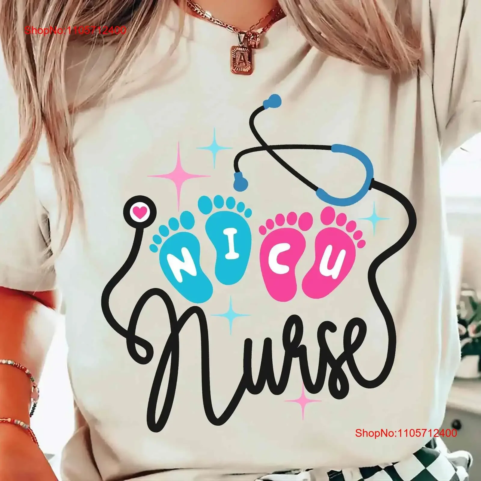 Cute Nurse Stethoscope Nicu T Shirt Vintage Neonatal Intensive Care Unit Appreciation For Nursing Life vintage Washed fashion