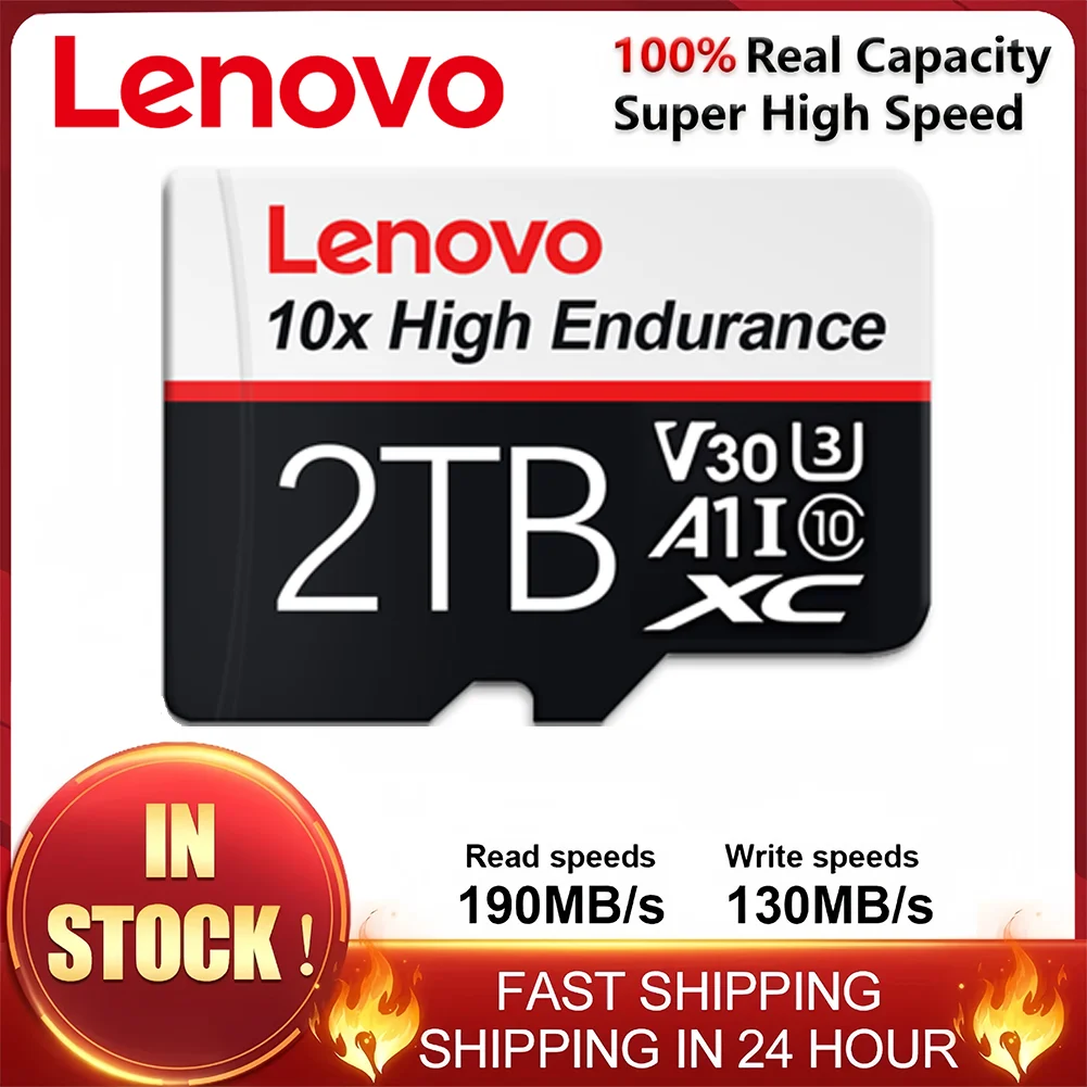 Lenovo Micro TF/SD Card High Speed 2TB Memory Card 1TB tarjeta micro TF SD 128GB Memory Card UHS-I U3 A2 For Lenovo