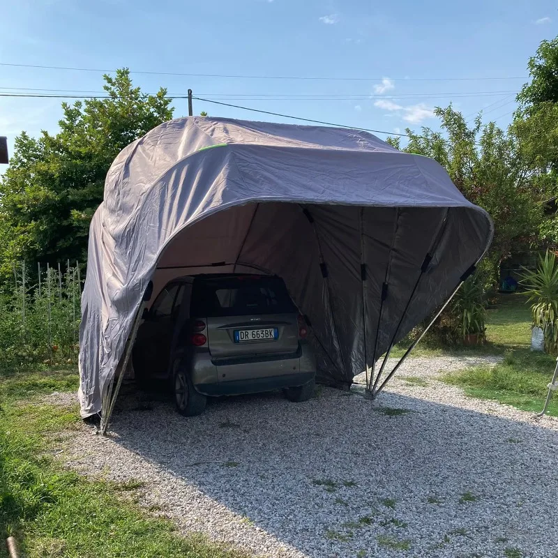 Retractable Car Sunshade Canopy Multiple Configurations of Stainless Steel Outdoor Waterproof & Sunproof Carport