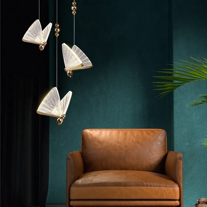 Restaurant chandelier, simple and modern model room bedside bay window entrance door porch light