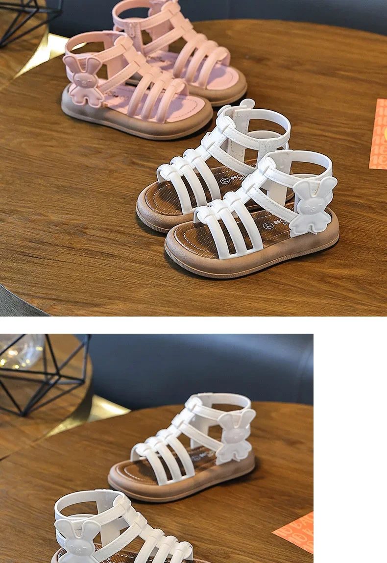1-10 Jahre Mädchen-Sandalen Sommer Neue Coole Modische Prinzessinnen-Schuhe für Schülerinnen Flache Sandalen Freizeitschuhe – Detail 13