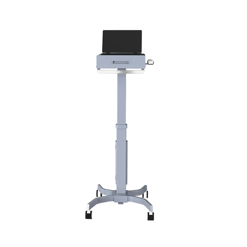 Medical Mobile Gas Spring Workstation  cart with laptop  trolley medical monitor cart for clinic