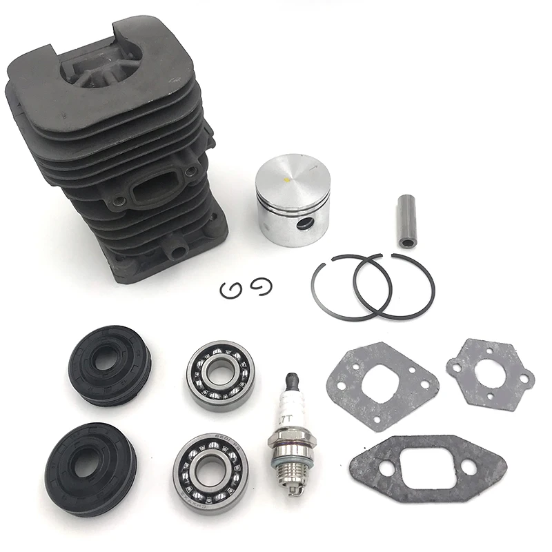 41.1mm Chainsaw Cylinder and Gasket Piston Assy Spark Plug Grooved Ball Bearing Kit for Partner 350 Partner 351