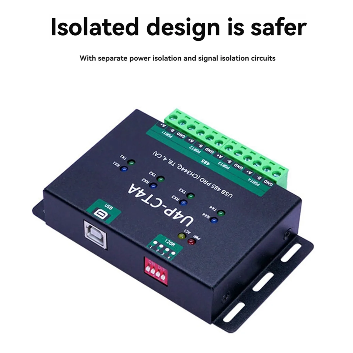 Varejo! Módulo de porta serial USB de grau industrial USB para conversor RS485 de 4 vias CH344Q Chipset Módulo de conversão bidirecional