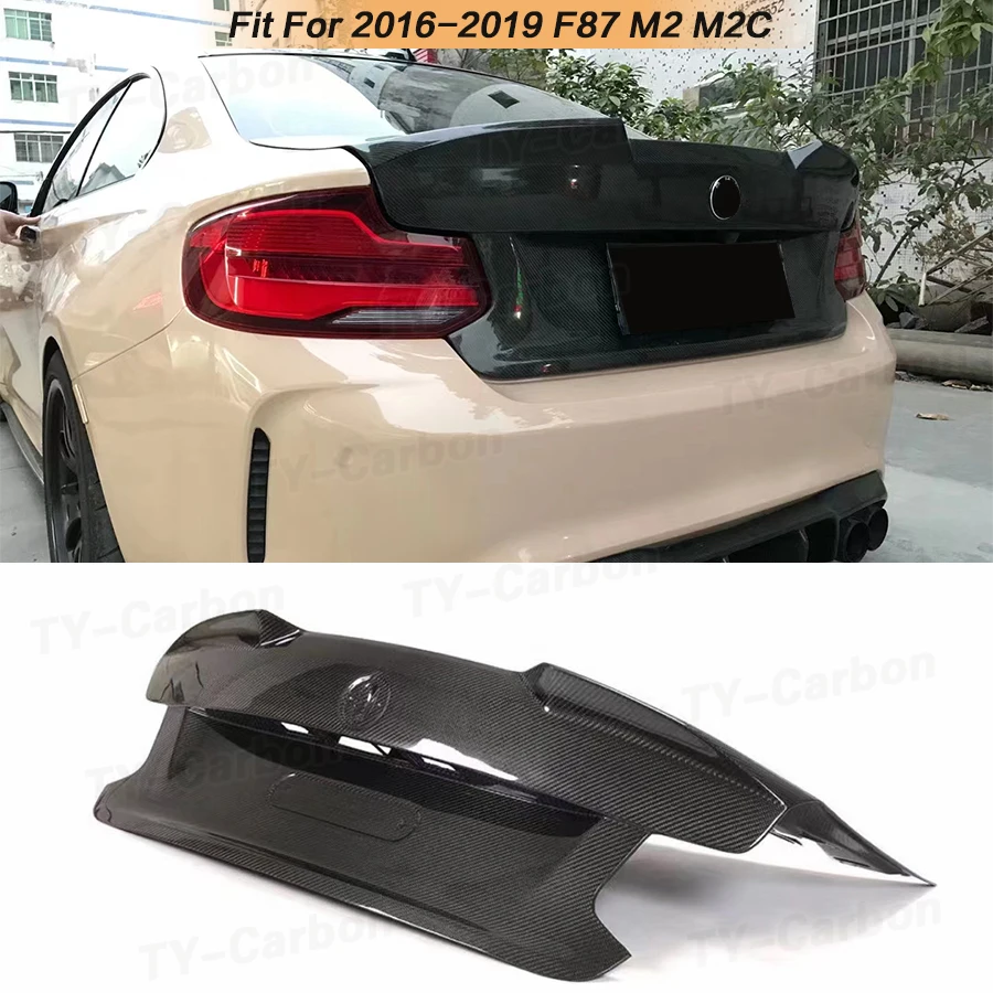 

Dry Wet Carbon Fiber For BMW F22 F87 M2 M2C Coupe 2015-2020 Rear Bumper Trunk Lid Tail Spoiler Gate Cover FRP