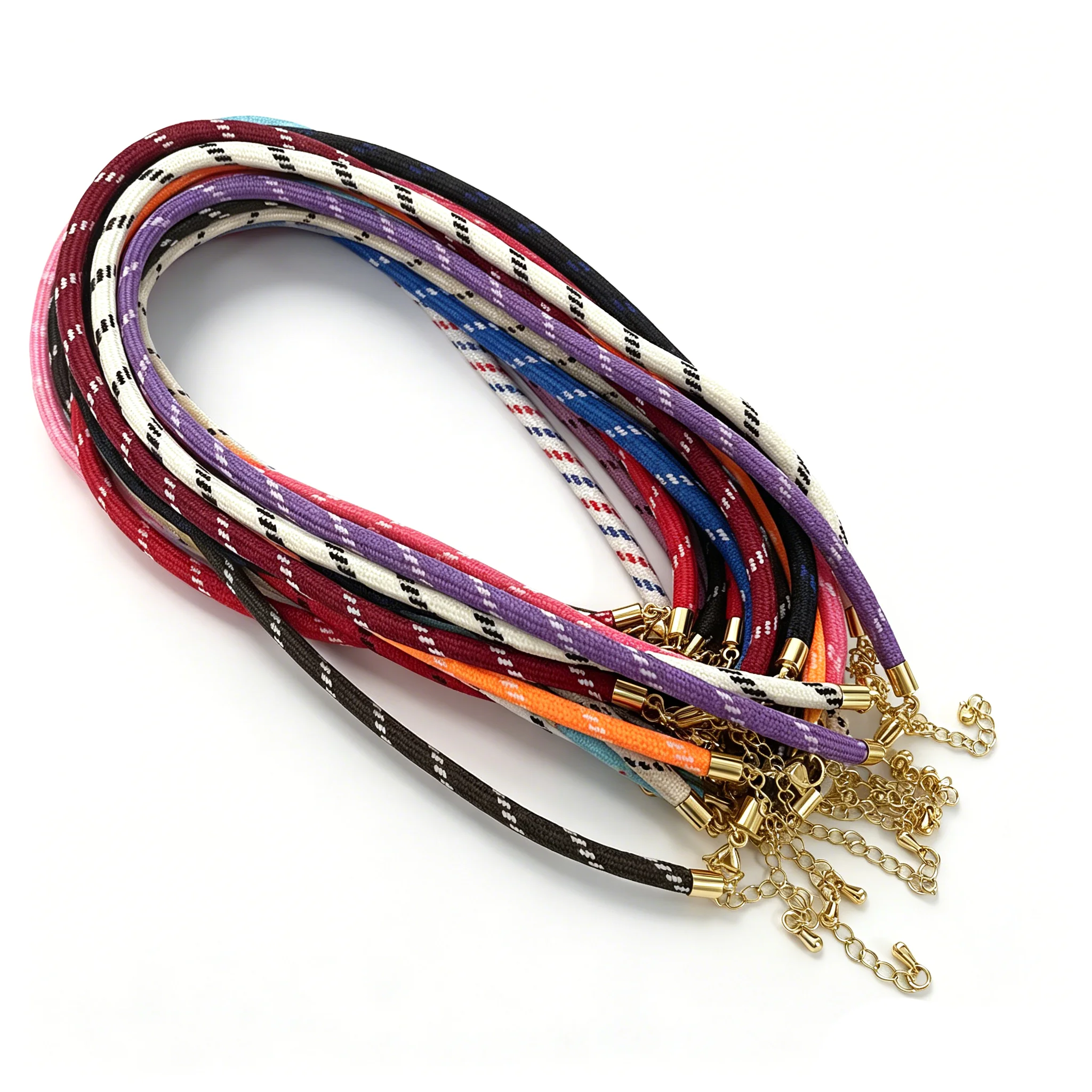 

10Pcs 5mm Dopamine Gold Color Cord Necklace Milan Rope Adjustable DIY Accessories Jewelry Making Cord