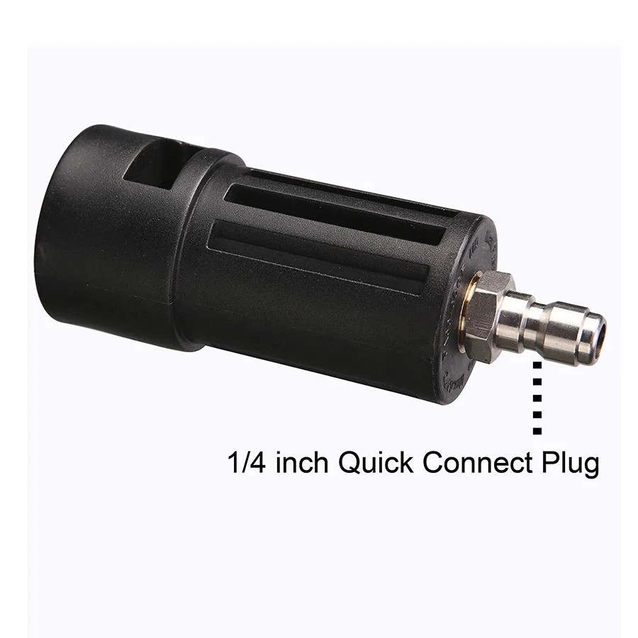 Compatible Pressure Washer Adapter, Replacement for Karcher Power Washer Accessory, 1/4 Inch Quick Connect